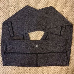 Lululemon Gray Herringbone Sz 10 Full Legging